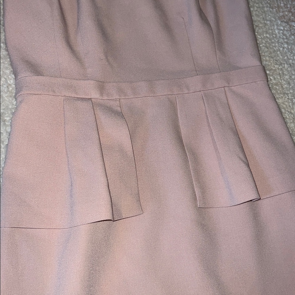 BCBGMaxAzria Blush Pink Mini Peplum Dress - Picture 4 of 7
